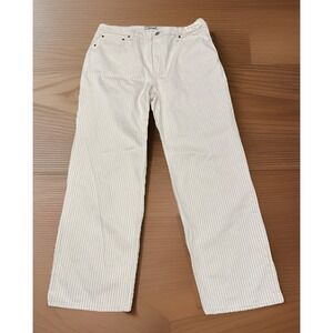 Abercrombie & Fitch The 90s Relaxed High Rise Jeans Cream Stripes  Women 33 16R